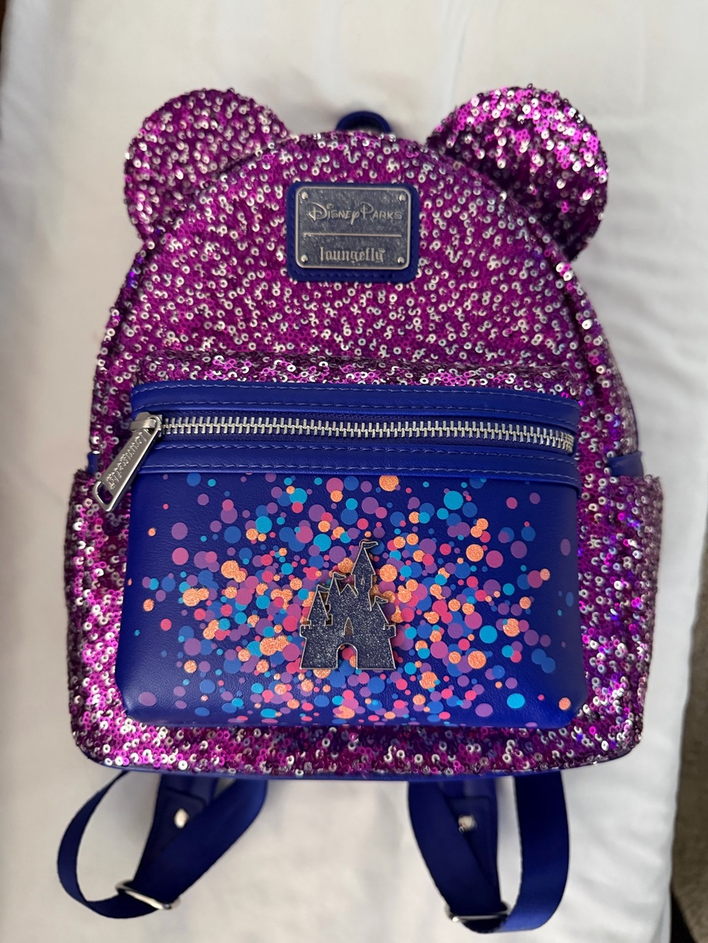 Loungefly Disney Parks Sequin Ear Backpack - Purple